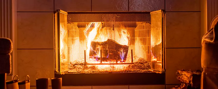 Mendota Hearth Landscape Fireplace Installation in Leominster, Massachusetts