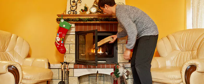 Rusted Metal Fireplace Restoration in Leominster, Massachusetts